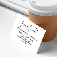 Simple Invitación en blanco y negro "me he mudado"