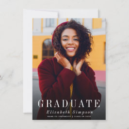 simple invitación para graduación de fotos y invit