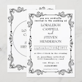 Simple invitación para matrimonio
