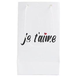 Simple Je T'aime Te Amo Valentine | Bolsa de regal