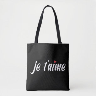 Simple Je T'aime te amo Valentine Bolsa Tote