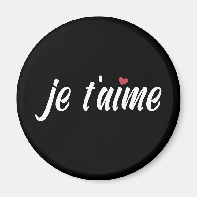 Simple Je T'aime Te Amo Valentine | Imán (Frente)