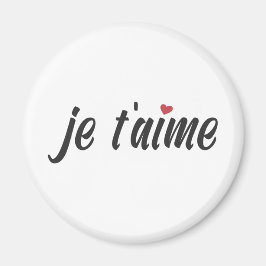 Simple Je T'aime Te Amo Valentine | Imán
