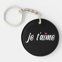 Simple Je T'aime Te Amo Valentine | Llavero