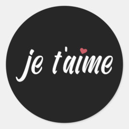 Simple Je T'aime Te Amo Valentine | PEGATINA