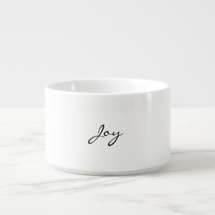 Simple "Joy" Script typography Tazón