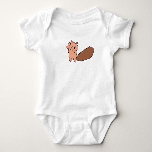 Simple Jumping Squirrel Baby Top (Anverso)