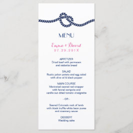 Simple ligadura del menú Boda Náutico con clase Kn