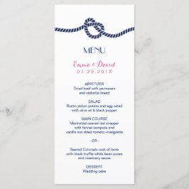 Simple ligadura del menú Boda Náutico con clase Kn