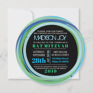 SIMPLE LINES Bat Bar Mitzvah Invitación