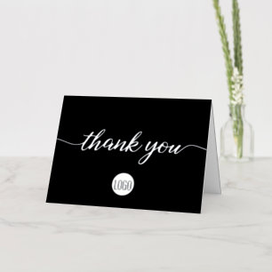 Simple logotipo negro personalizado Tarjeta de agr