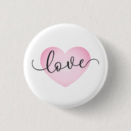 Simple Love Calligraphy Valentine | Botón Pin