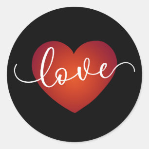 Simple Love Calligraphy Valentine   PEGATINA