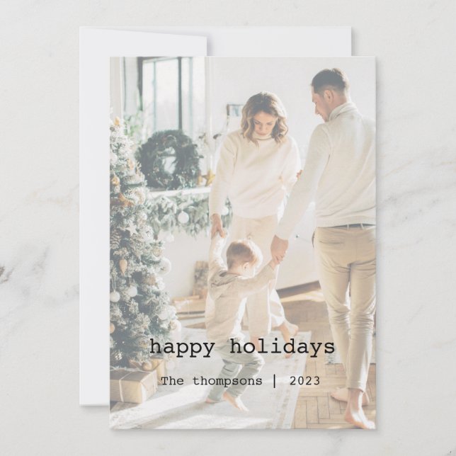 Simple máquina de escribir texto de feliz navidad (Anverso)
