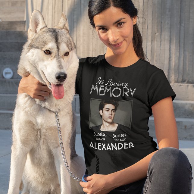 Simple Memorial Funeral Foto Camiseta (Subido por el creador)