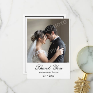 Simple Mensaje de agradecimiento de boda con foto