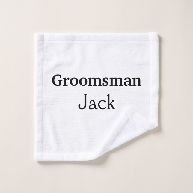 SIMPLE MINIMAL añada tu nombre personalizado groom (Toallita)