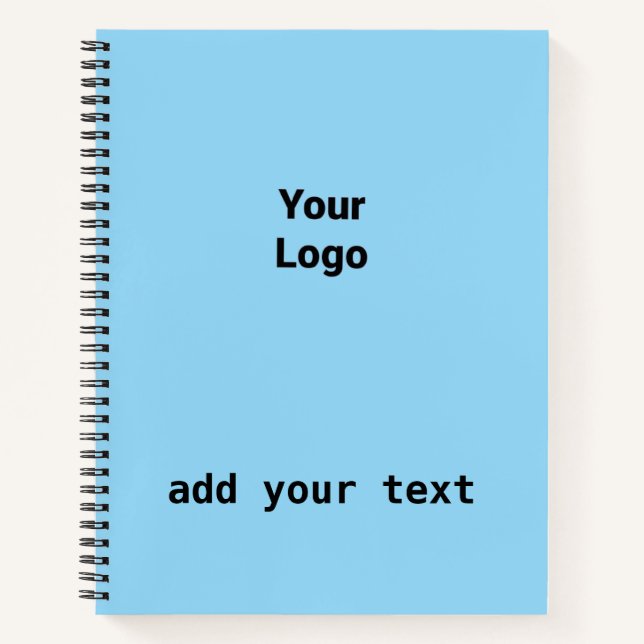 simple minimal añade tu texto monograma cuaderno f (Anverso)