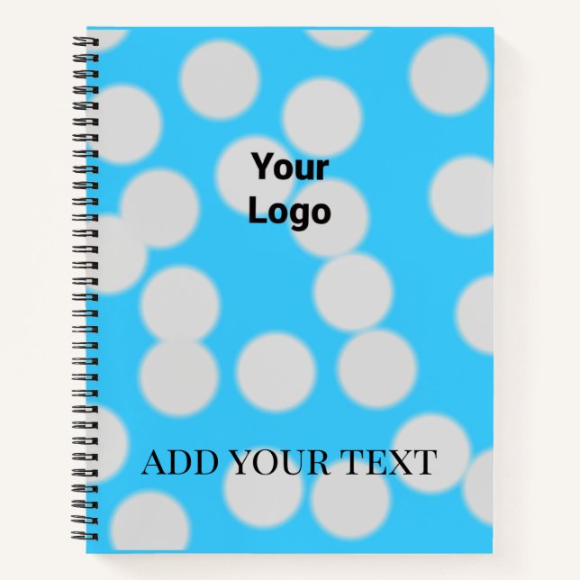simple minimal añade tu texto monograma cuaderno f (Anverso)