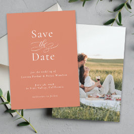 Simple Minimal Elegant Wedding Guardar la tarjeta