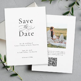 Simple Minimal Elegant Wedding Guardar la tarjeta