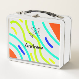 Simple minimal plane travel add your name beach fl