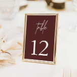 Simple Minimalista elegante número de mesa de Borg<br><div class="desc">Ayude a sus huéspedes a encontrar su camino con estas tarjetas de números de tabla de doble cara. El diseño presenta un tipo de letra manuscrito y un diseño minimalista moderno. Para cambiar el número de tabla, haga clic en "Personalizar". Diseñado para coordinar con para la colección de invitaciones de...</div>