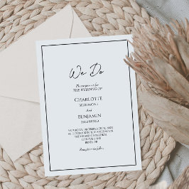Simple Minimalista Hacemos Invitación Matrimonial