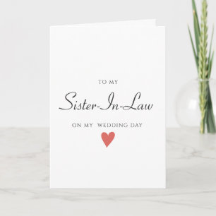 Simple Minimalista mi cuñada, tarjeta Boda