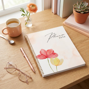 Simple minimalista moderno Planificador floral de 