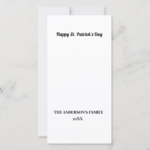 simple mínimo añadir el texto sst. patricks tarjet