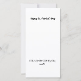 simple mínimo añadir el texto sst. patricks tarjet