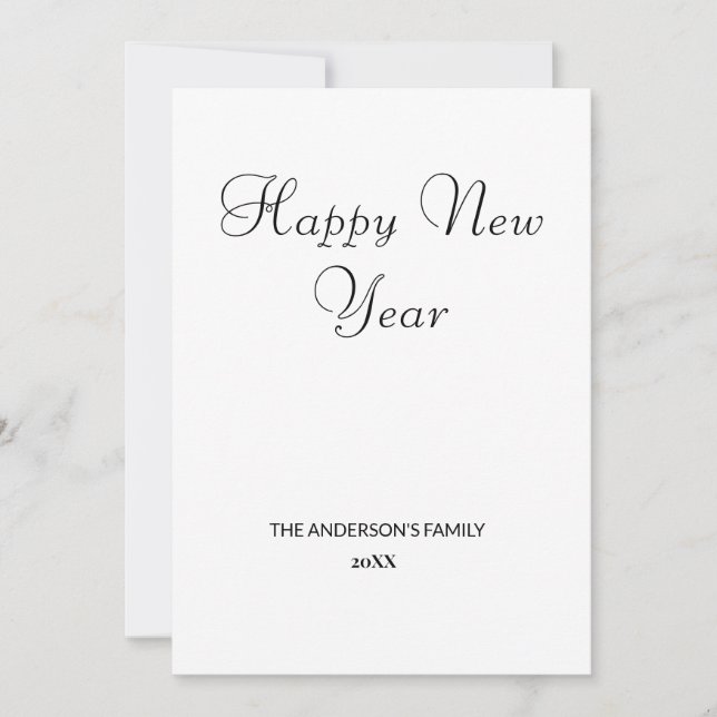 simple mínimo añadir el texto tarjeta de año nuevo (Anverso)