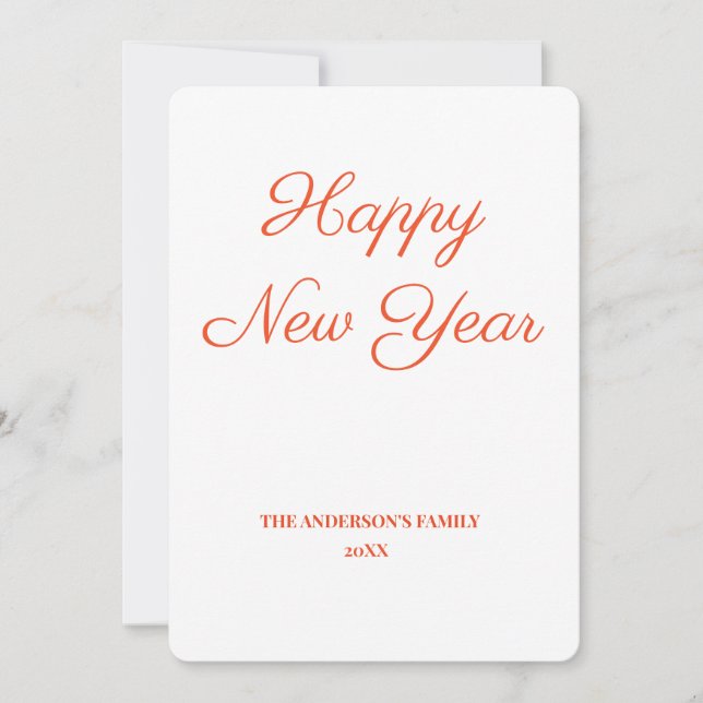 simple mínimo añadir el texto tarjeta de año nuevo (Anverso)