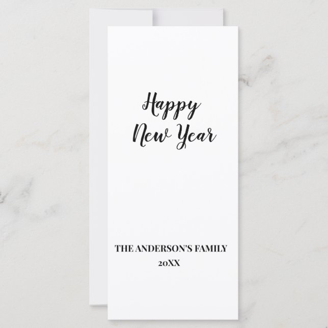 simple mínimo añadir el texto tarjeta de año nuevo (Anverso)