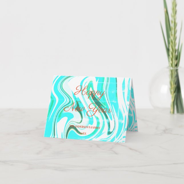 simple mínimo añadir el texto tarjeta de año nuevo (Anverso)