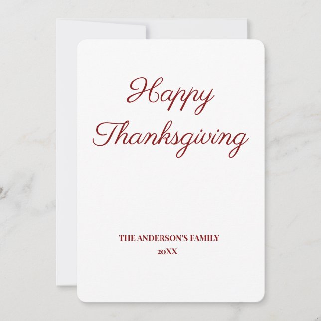 simple mínimo añadir la tarjeta de agradecimiento  (Anverso)