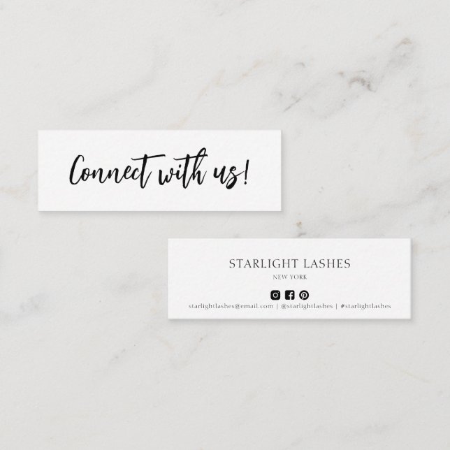 Simple Mínimo Contacto Con La Tarjeta Insertar (Anverso / Reverso)