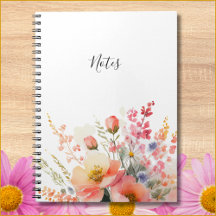 Simple Mínimo Cuaderno Diario Floral Para Ella