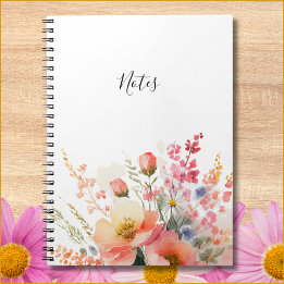 Simple Mínimo Cuaderno Diario Floral Para Ella