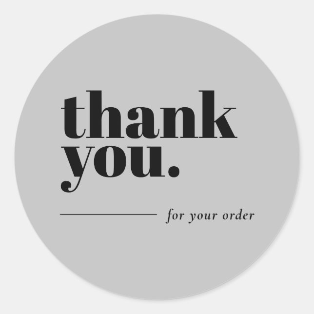 Simple Mínimo Gracias A Pegatina De Negocios (Anverso)