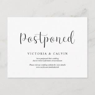 Simple Mínimo, Invitación De Boda Pospuesta