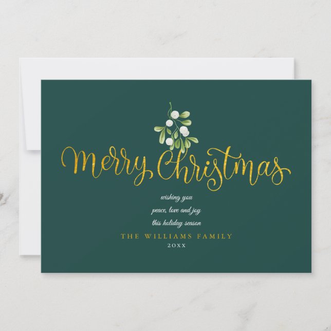 Simple Mistletooro Script Feliz Navidad (Anverso)