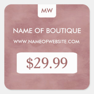 Simple Moda Rosy Brown Boutique Monograma Etiqueta