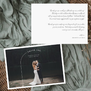 Simple Modern Boho   Foto Agradecimiento de Boda