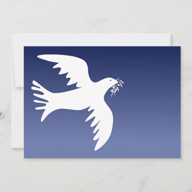 Simple Modern Dove Holiday Card Christmas Card (Anverso)