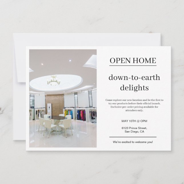 Simple Modern Photo Business Note Card (Anverso)