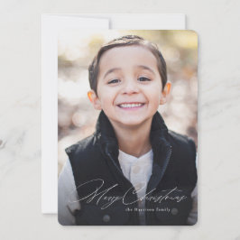 Simple moderno Feliz Navidad uno foto elegante