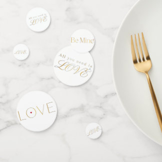 Simple moderno Minimalista confeti de AMOR en mesa