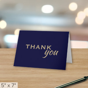 Simple Navy Blue Business gracias a ti doblado
